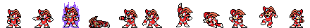 Bass (Flame Core) | Base Sprite Left