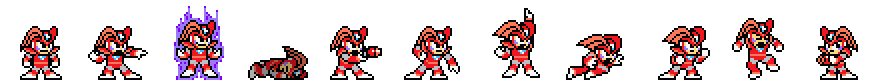 Bass (Flame Core) | Base Sprite Right