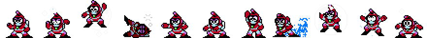 Bubble Man (Red Alt) | Base Sprite Left