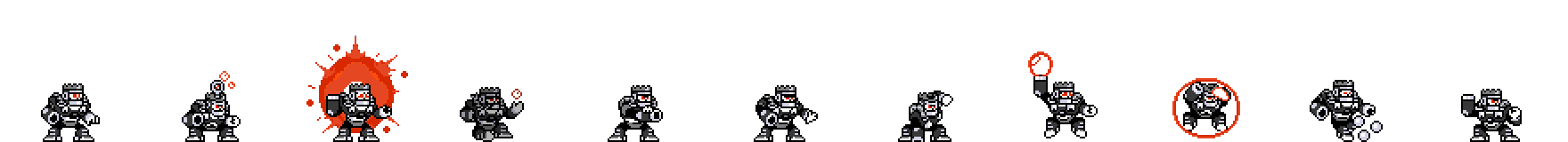 Burst Man (Darkness Alt) | Base Sprite Right