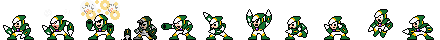Crash Man (Green Alt) | Base Sprite Left