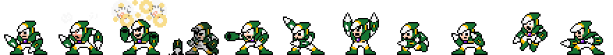 Crash Man (Green Alt) | Base Sprite Left