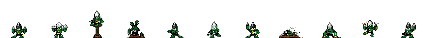 Drill Man (Green Alt) | Base Sprite Left