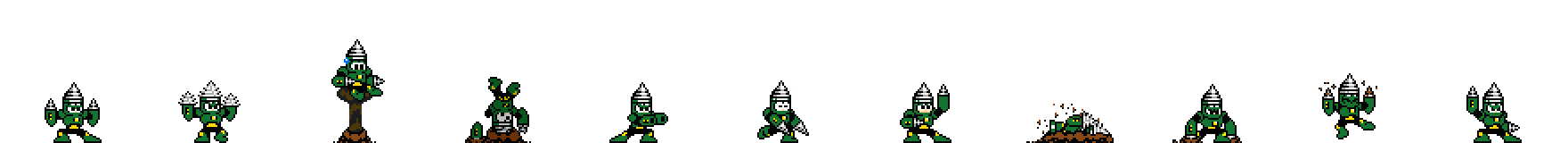 Drill Man (Green Alt) | Base Sprite Right