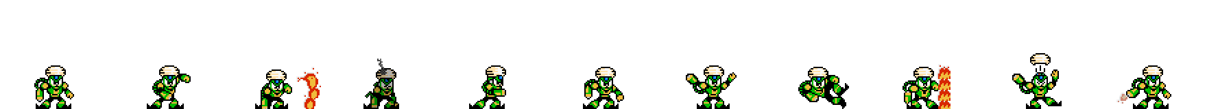 Flame Man (Green Alt) | Base Sprite Right