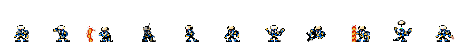 Flame Man (Blue Alt) | Base Sprite Left