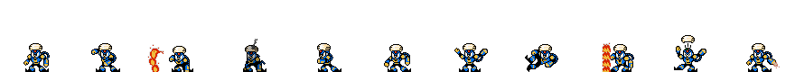 Flame Man (Blue Alt) | Base Sprite Left