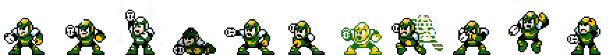 Flash Man (Green Alt) | Base Sprite Left