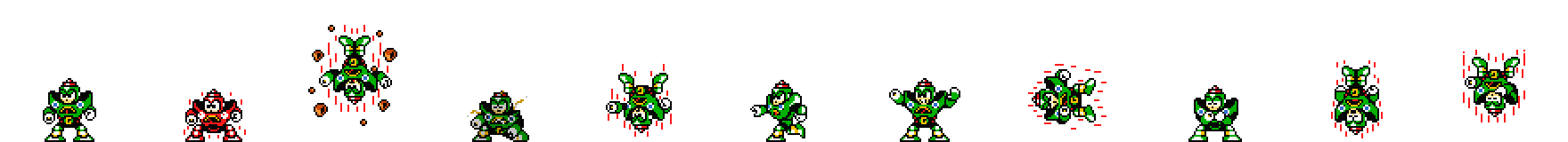 Gravity Man (Green Alt) | Base Sprite Left