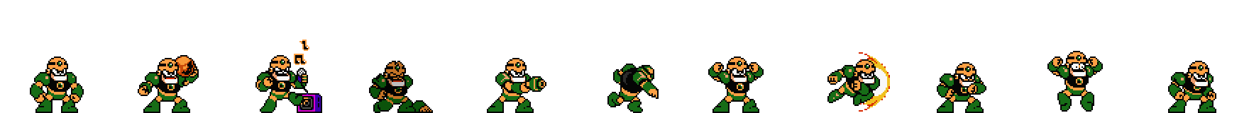 Guts Man (Green Alt) | Base Sprite Right