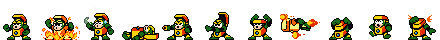 Heat Man (Green Alt) | Base Sprite Left
