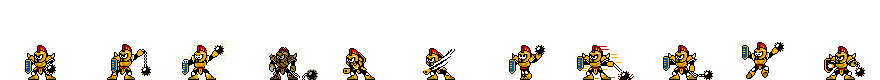 Knight Man (Golden Armor Alt) | Base Sprite Left