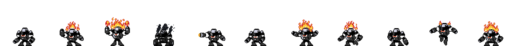 Magma Man (Darkness Alt) | Base Sprite Left