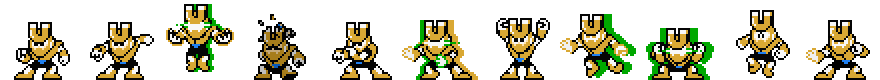 Magnet Man (Gold Alt) | Base Sprite Left