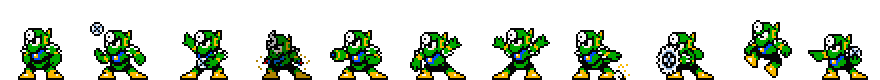 Metal Man (Green Alt) | Base Sprite Left