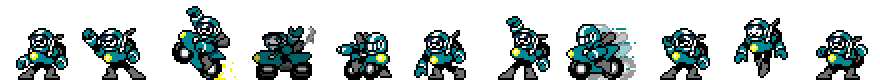 Nitro Man (Azure Alt) | Base Sprite Left