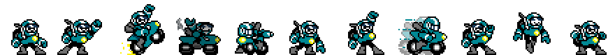 Nitro Man (Azure Alt) | Base Sprite Right