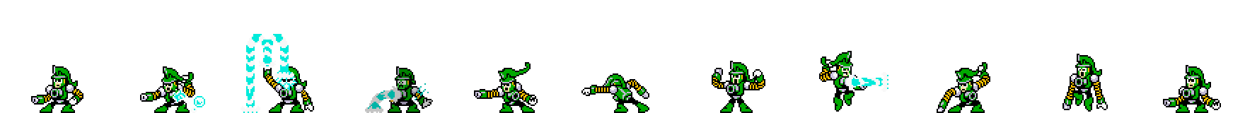 Pump Man (Sewer Alt) | Base Sprite Left