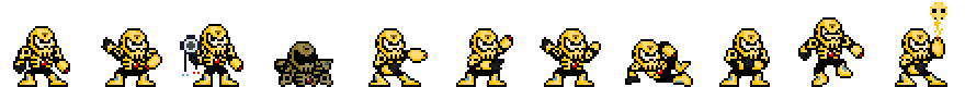 Skull Man (Golden Alt) | Base Sprite Right