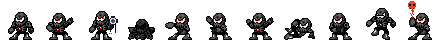 Skull Man (Darkness Alt) | Base Sprite Left