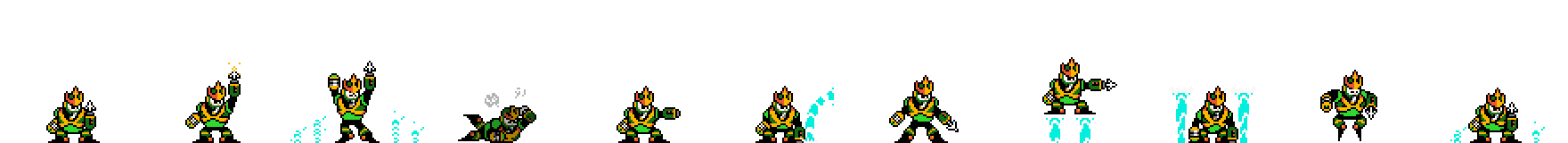 Wave Man (Green Alt) | Base Sprite Right
