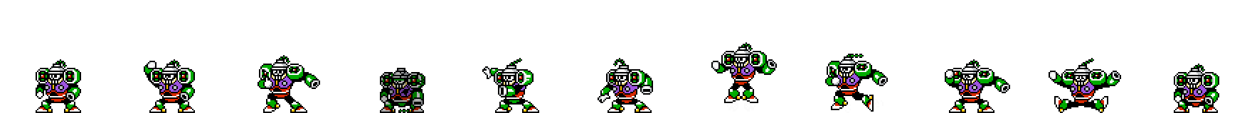 Wind Man (Green Alt) | Base Sprite Left